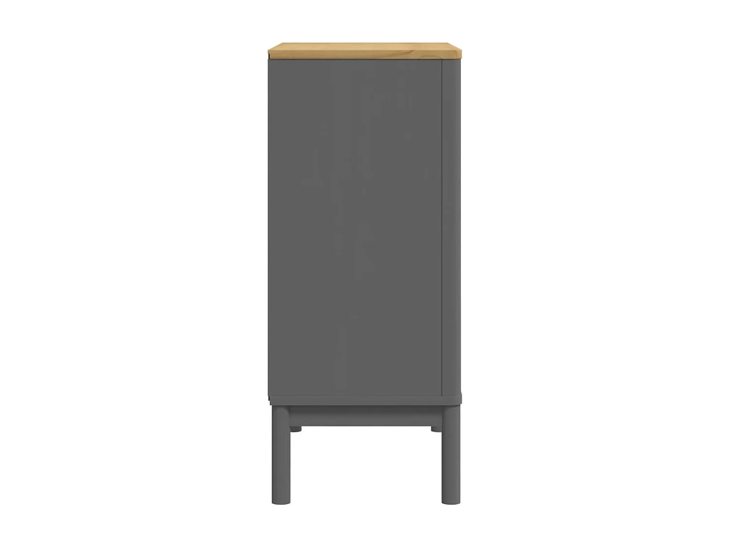 Ladekast FLORO massief grenenhout grijs