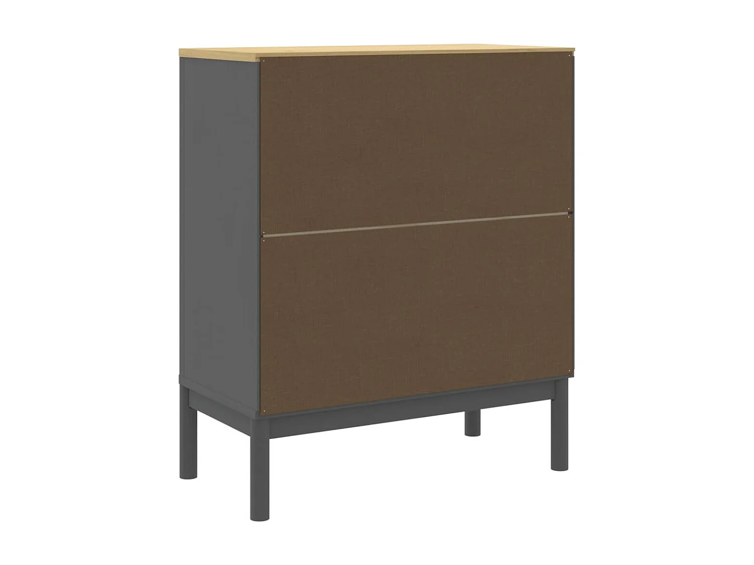 Ladekast FLORO massief grenenhout grijs