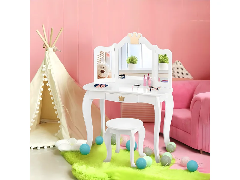 Kinder Schminktisch mit Hocker