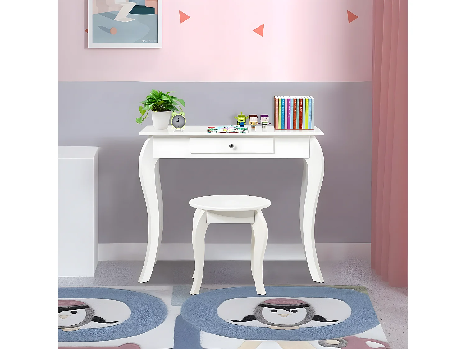 Kinder Schminktisch mit Hocker Spiegel