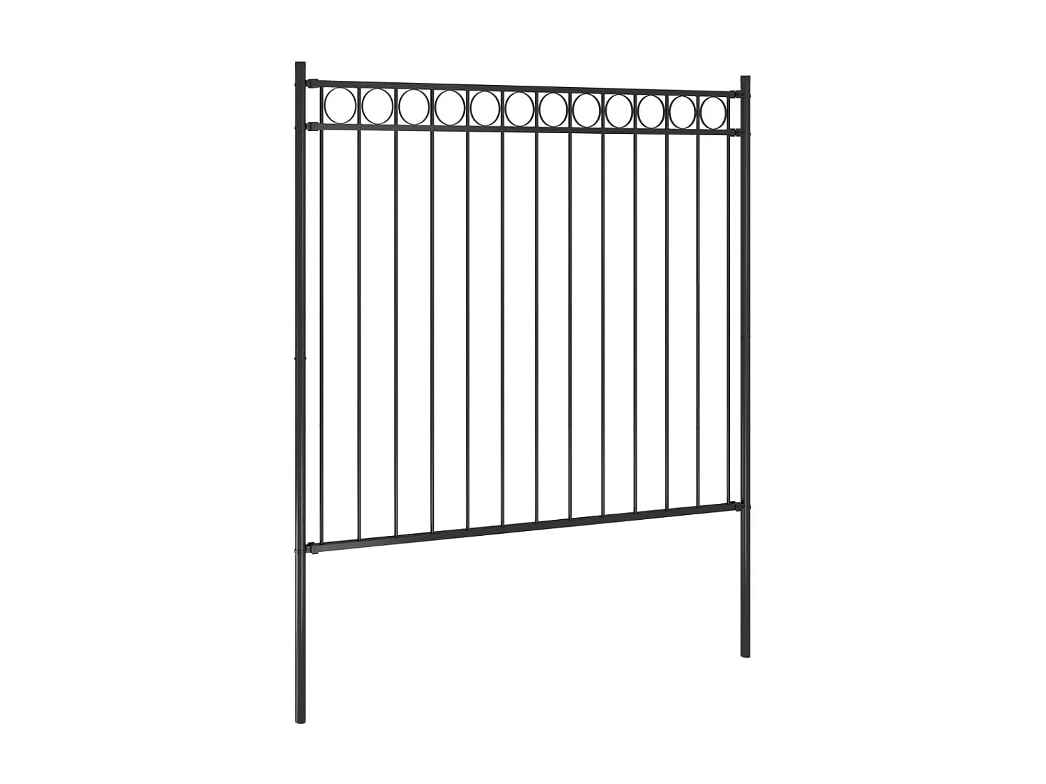 Clôture de jardin Acier 1,7x1,5 m Noir