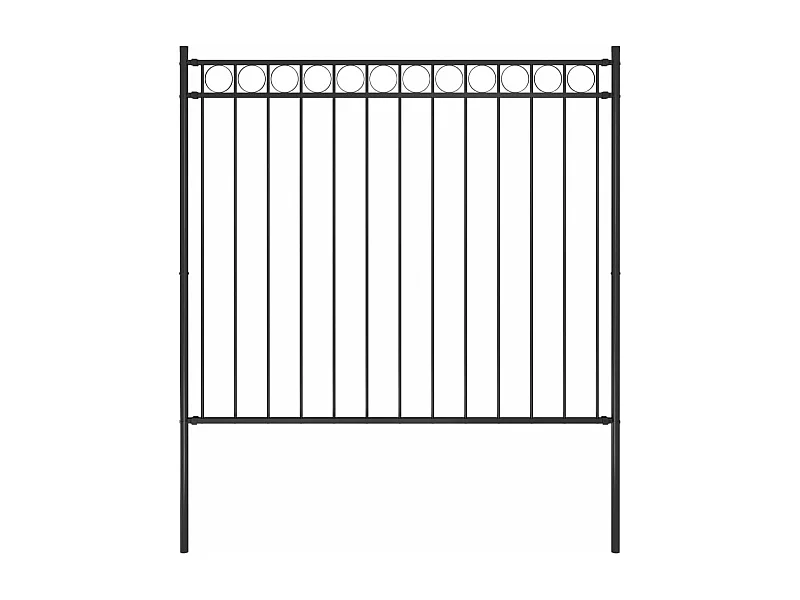 Clôture de jardin Acier 1,7x1,5 m Noir