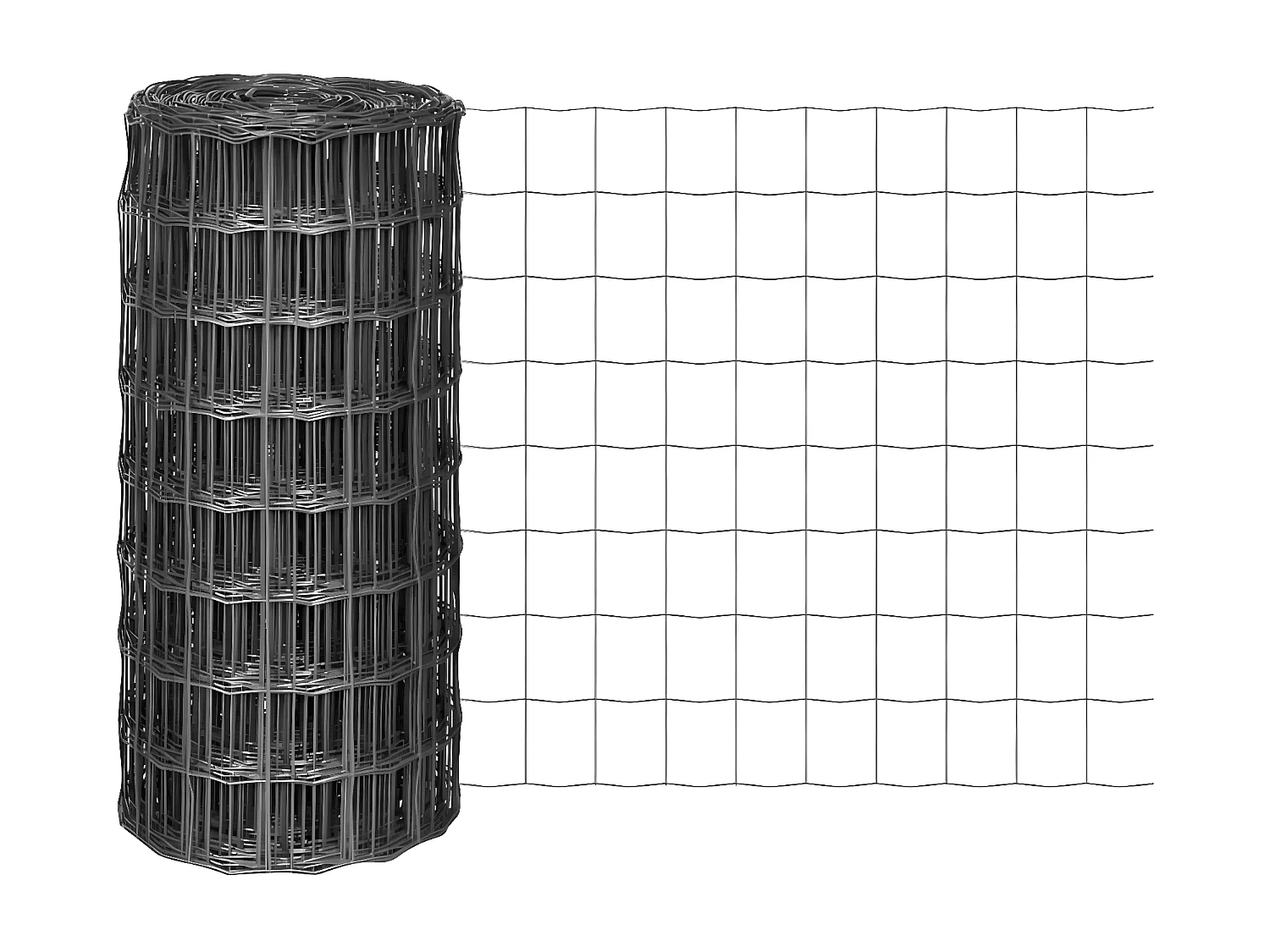 Clôture euro Acier 10 x 0,8 m Gris 3
