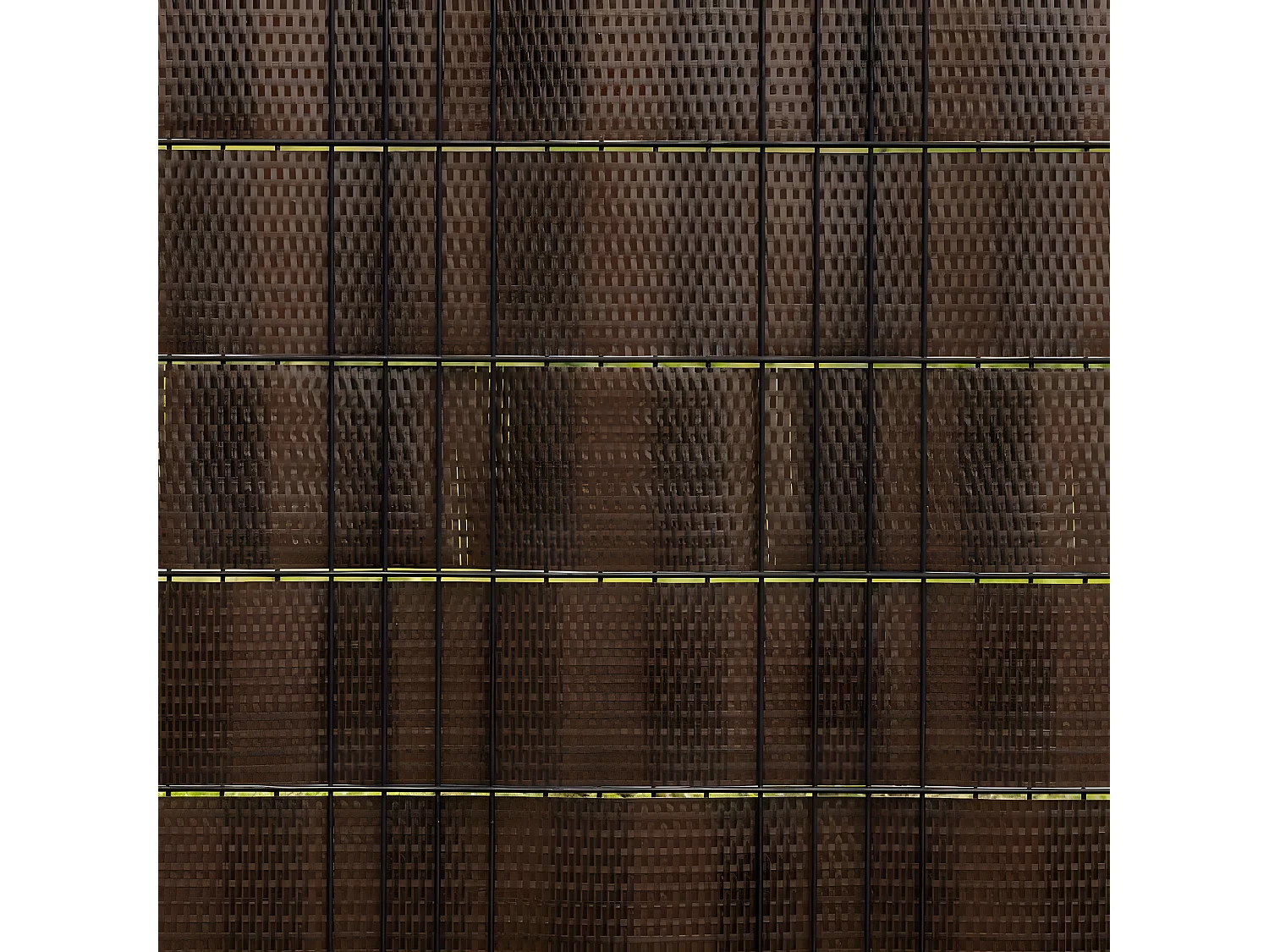 Paravents de balcon 10pcs marron et noir 255x19 résine tressé