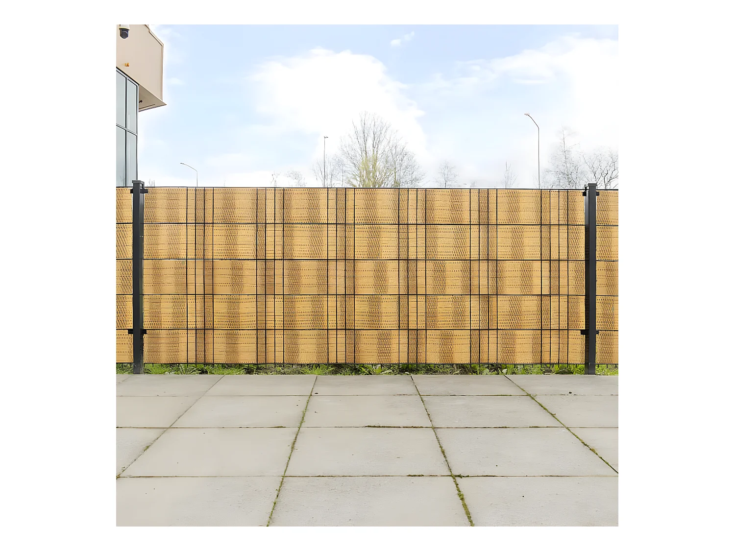 Paravents de balcon 10 pcs marron clair 255x19 résine tressée