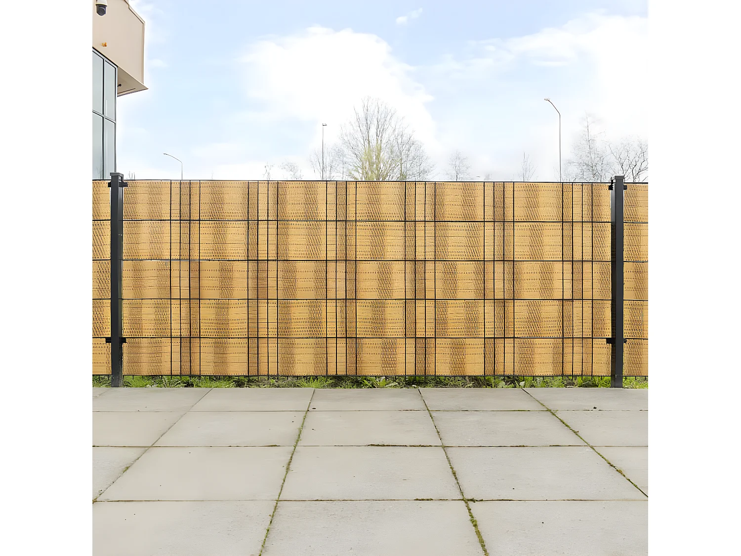 Paravents de balcon 10 pcs marron clair 255x19 résine tressée