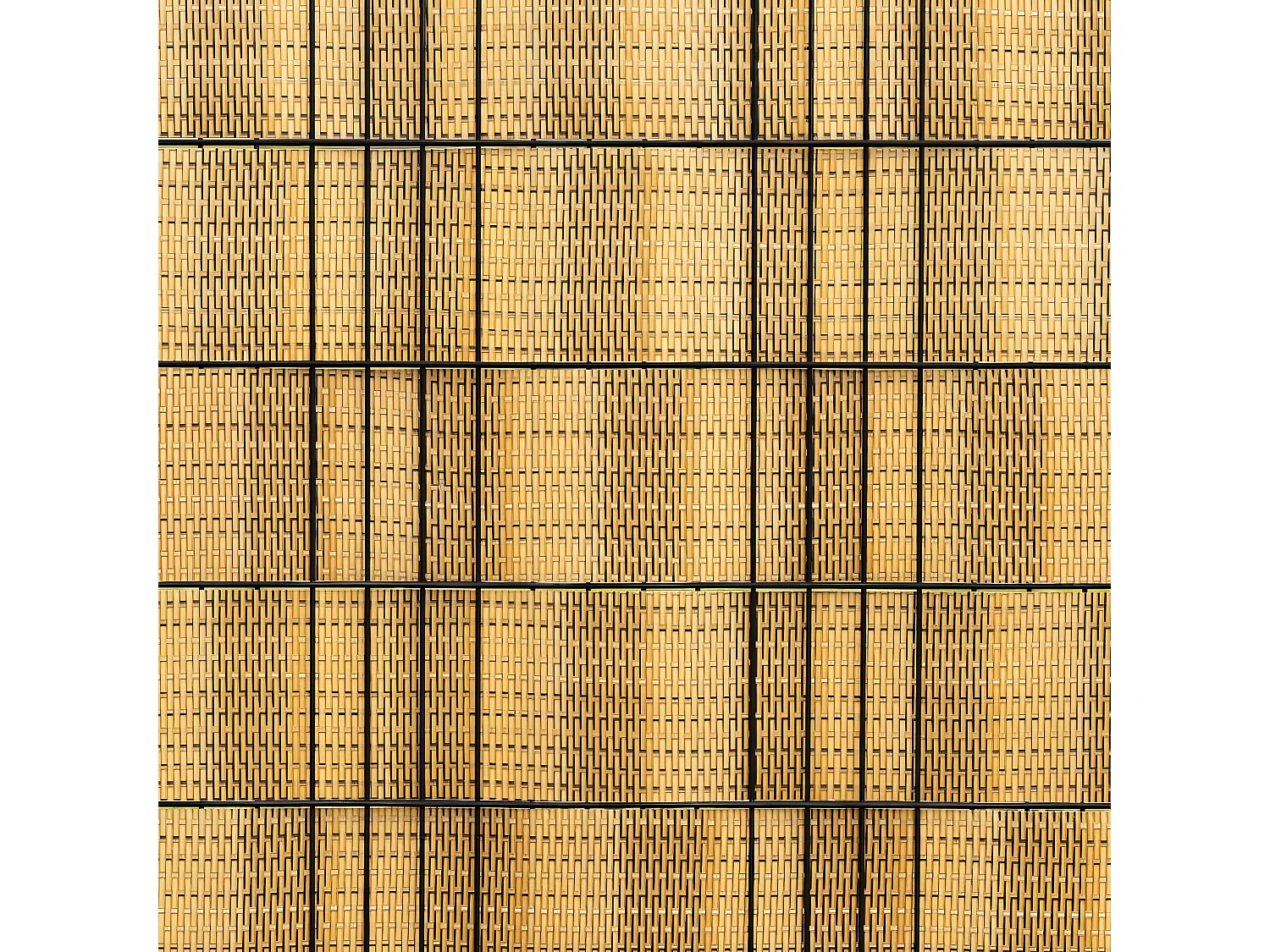 Paravents de balcon 10 pcs marron clair 255x19 résine tressée