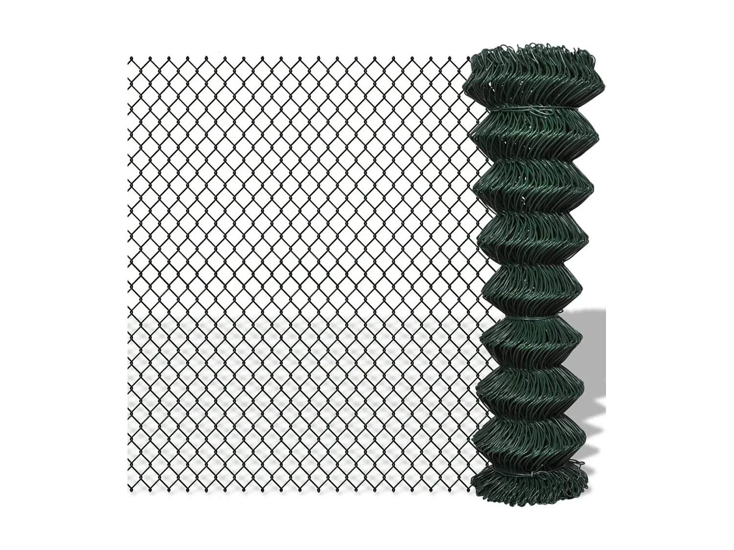 Clôture à mailles losangées Acier 1,5x15 m Vert