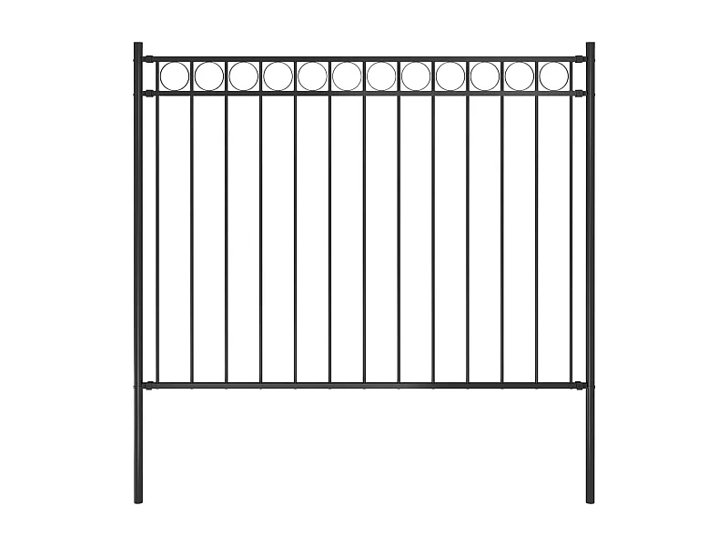 Clôture de jardin Acier 1,7x1,2 m Noir