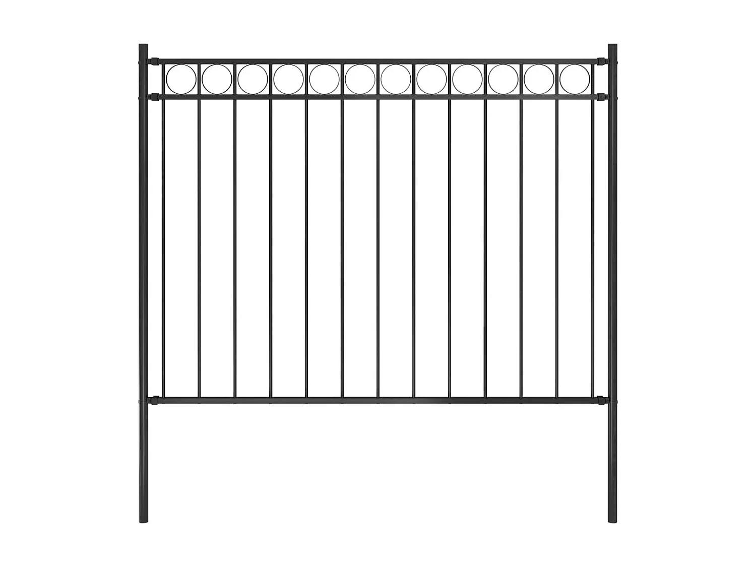 Clôture de jardin Acier 1,7x1,2 m Noir