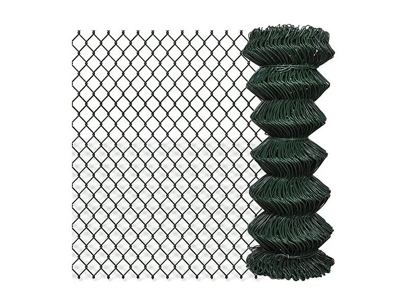 Clôture à mailles losangées Acier 1x25 m Vert