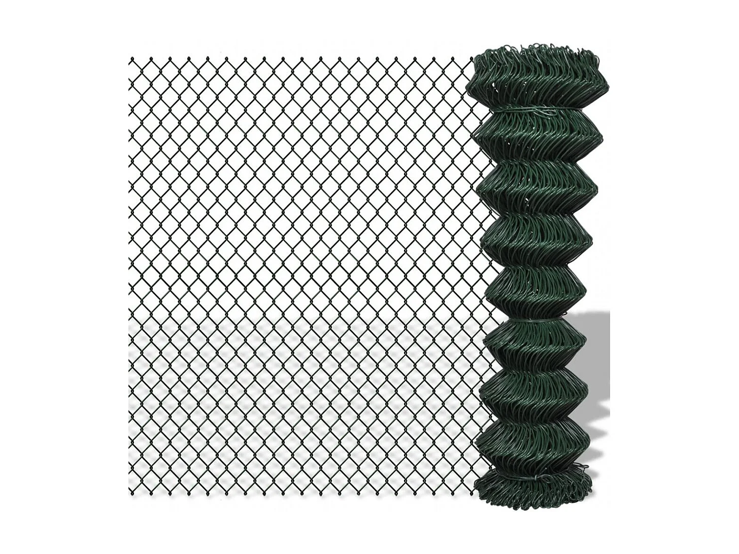 Clôture à mailles losangées Acier 1,5x25 m Vert