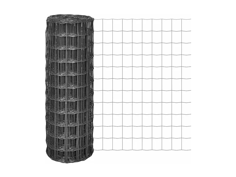 Clôture euro Acier 25 x 1 m Gris 2