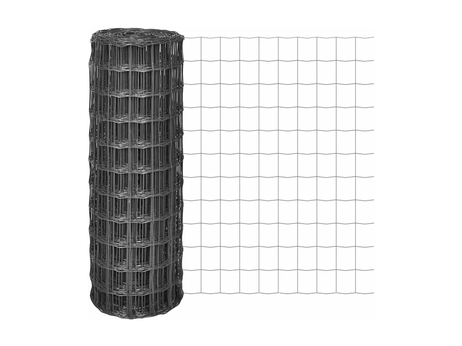 Clôture euro Acier 25 x 1 m Gris 2