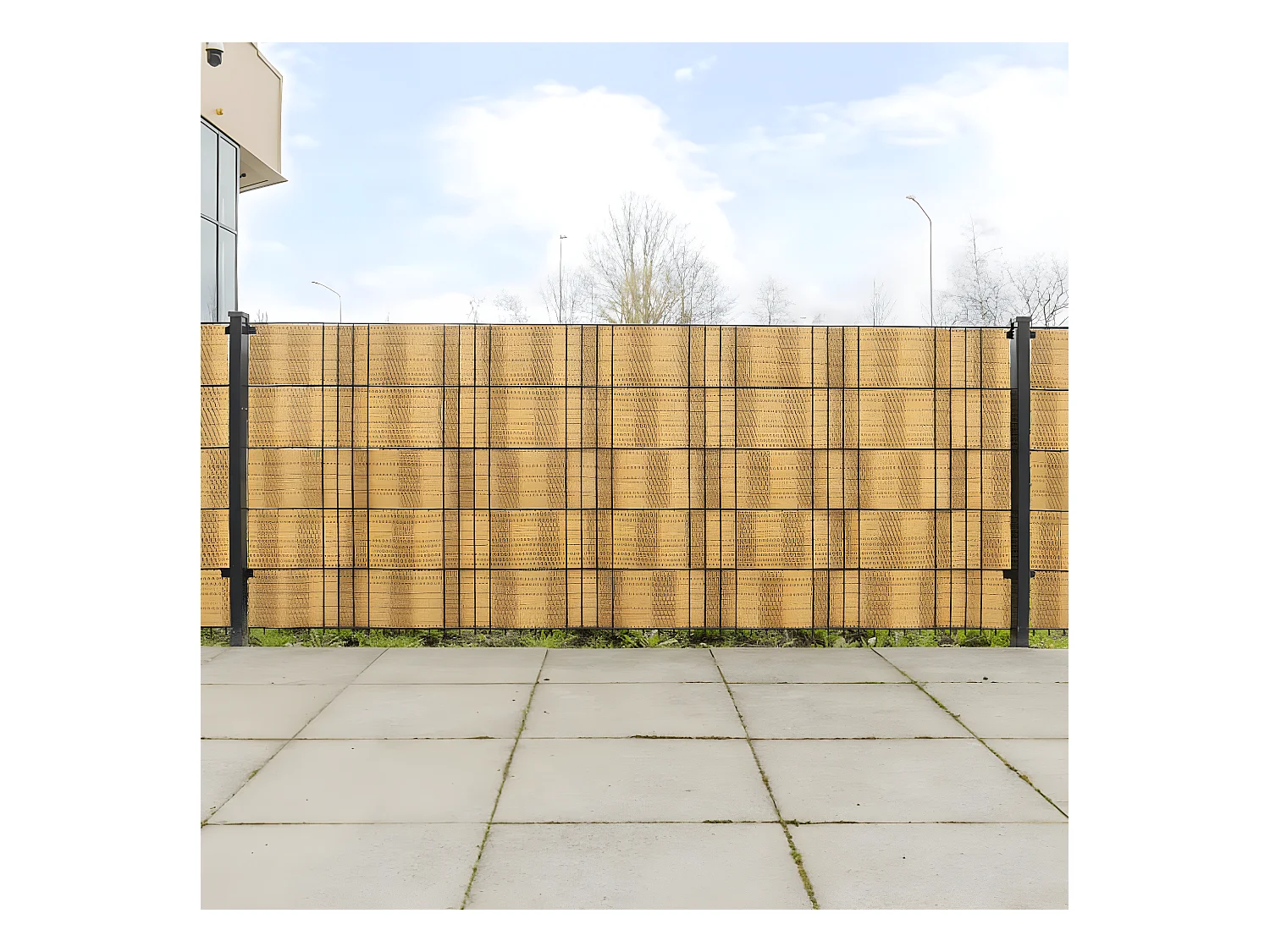 Paravents de balcon 5 pcs marron clair 255x19 résine tressée