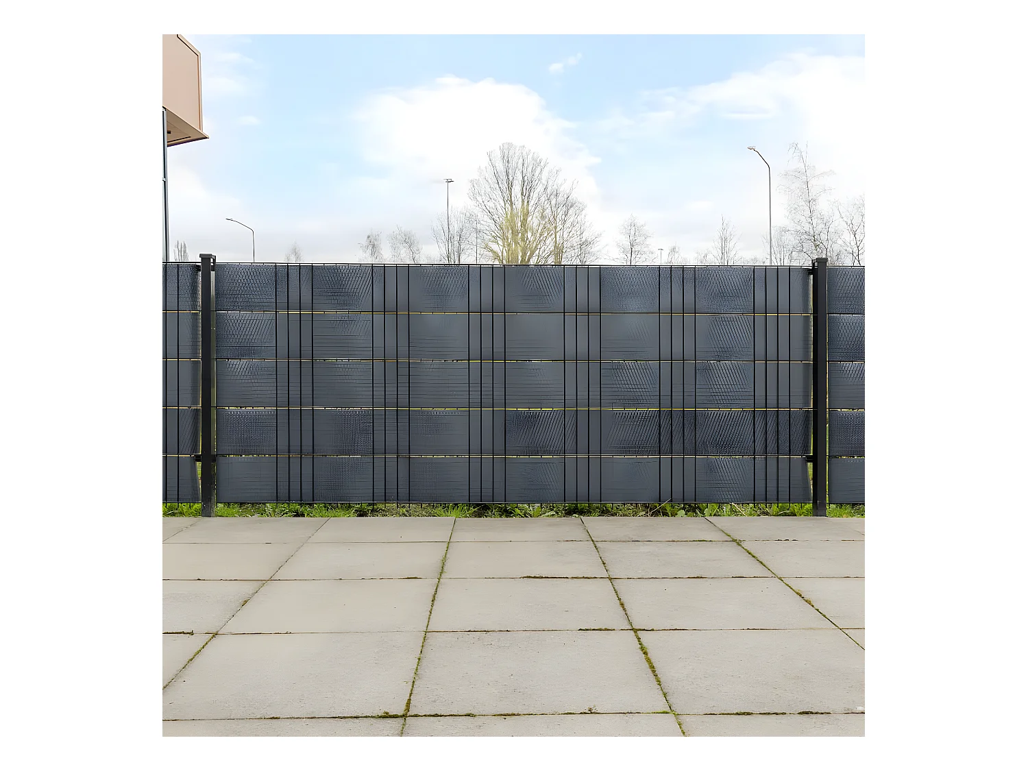Paravents de balcon 10 pcs anthracite 255x19 résine tressée
