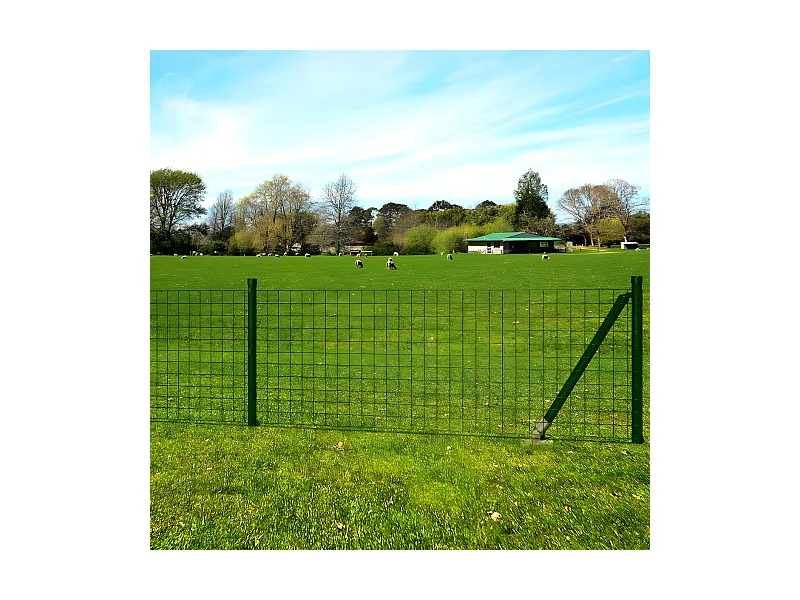 Clôture Euro Acier 10 x 1,5 m Vert 2