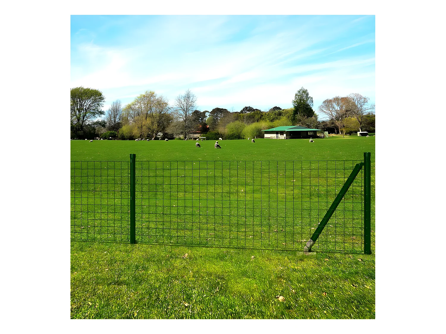 Clôture Euro Acier 10 x 1,5 m Vert 2