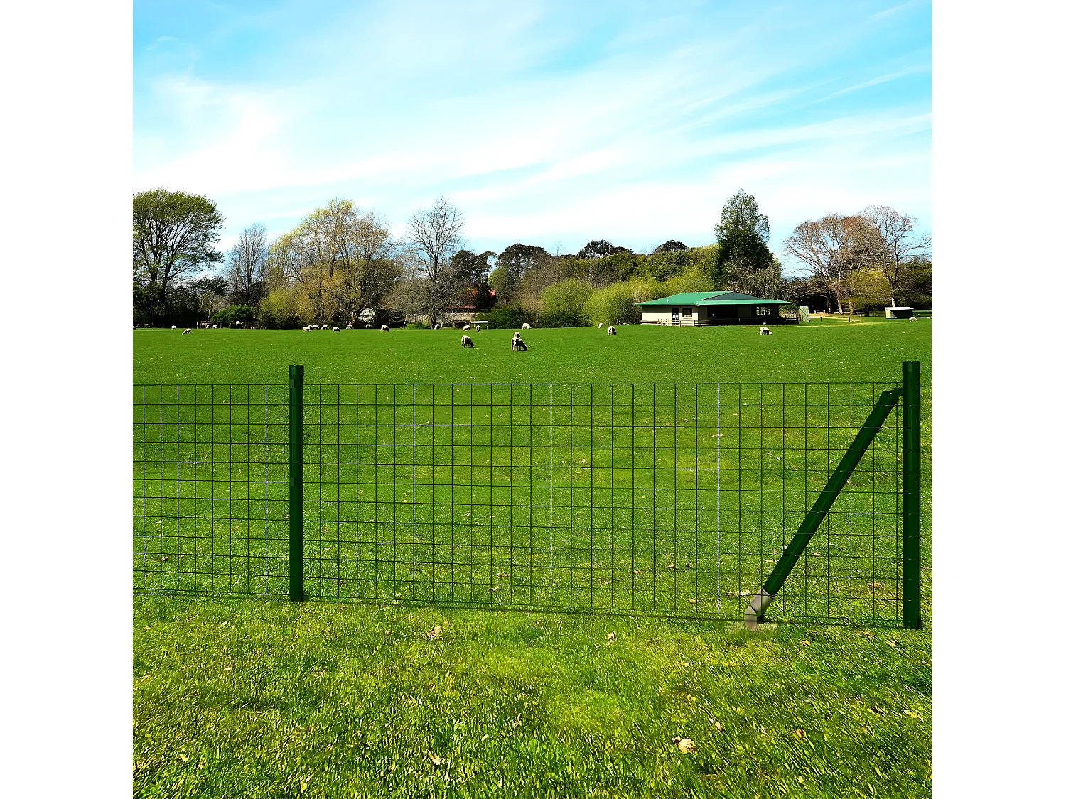 Clôture Euro Acier 10 x 1,5 m Vert 2