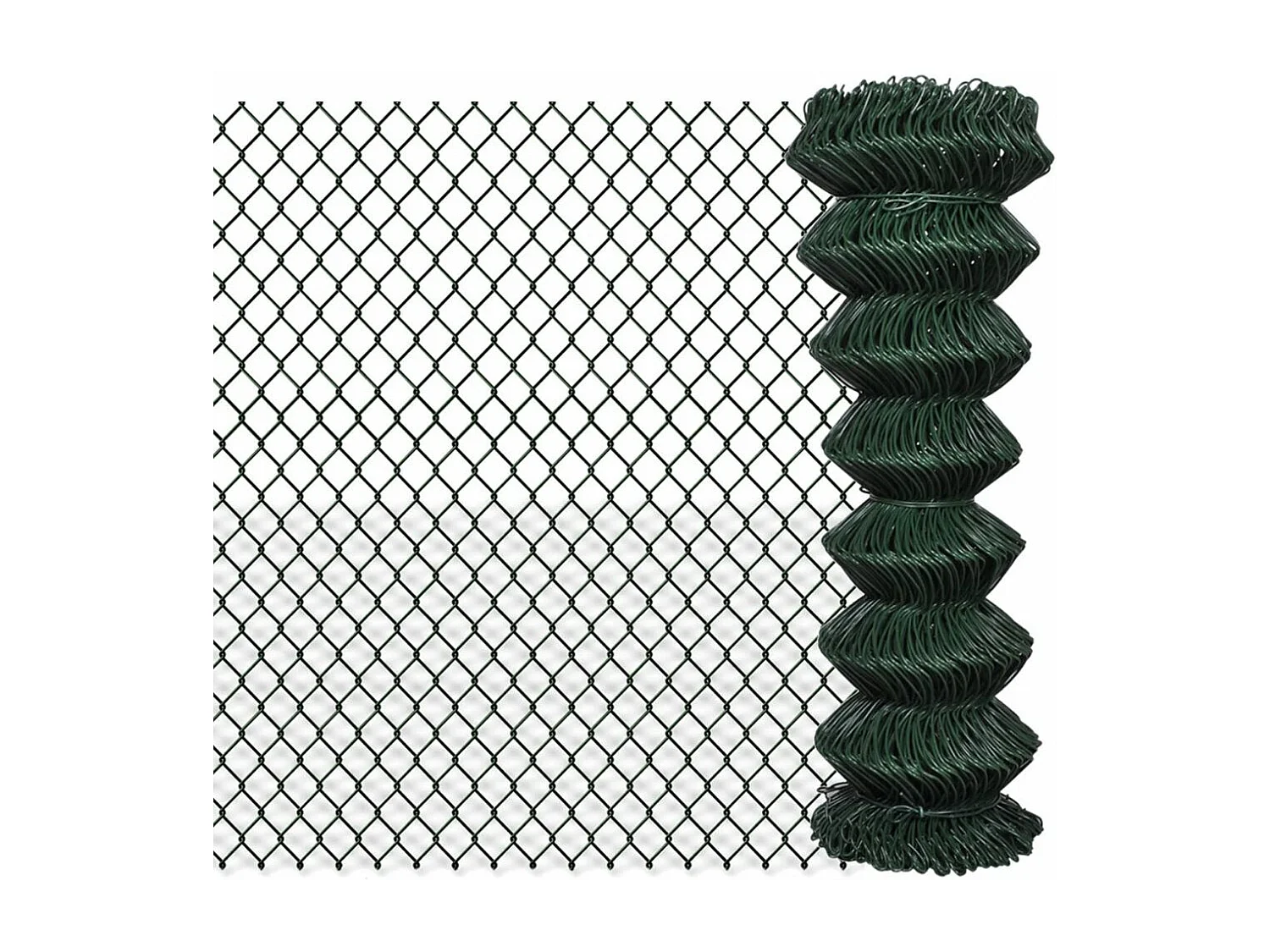 Clôture à mailles losangées Acier 1,25x15 m Vert