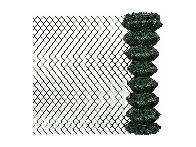 Clôture à mailles losangées Acier 1,25x15 m Vert