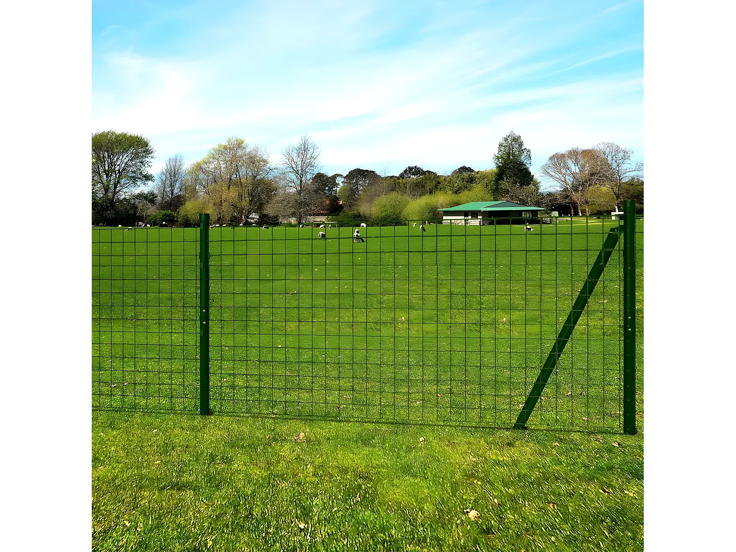 Clôture Euro Acier 25 x 1,7 m Vert 7