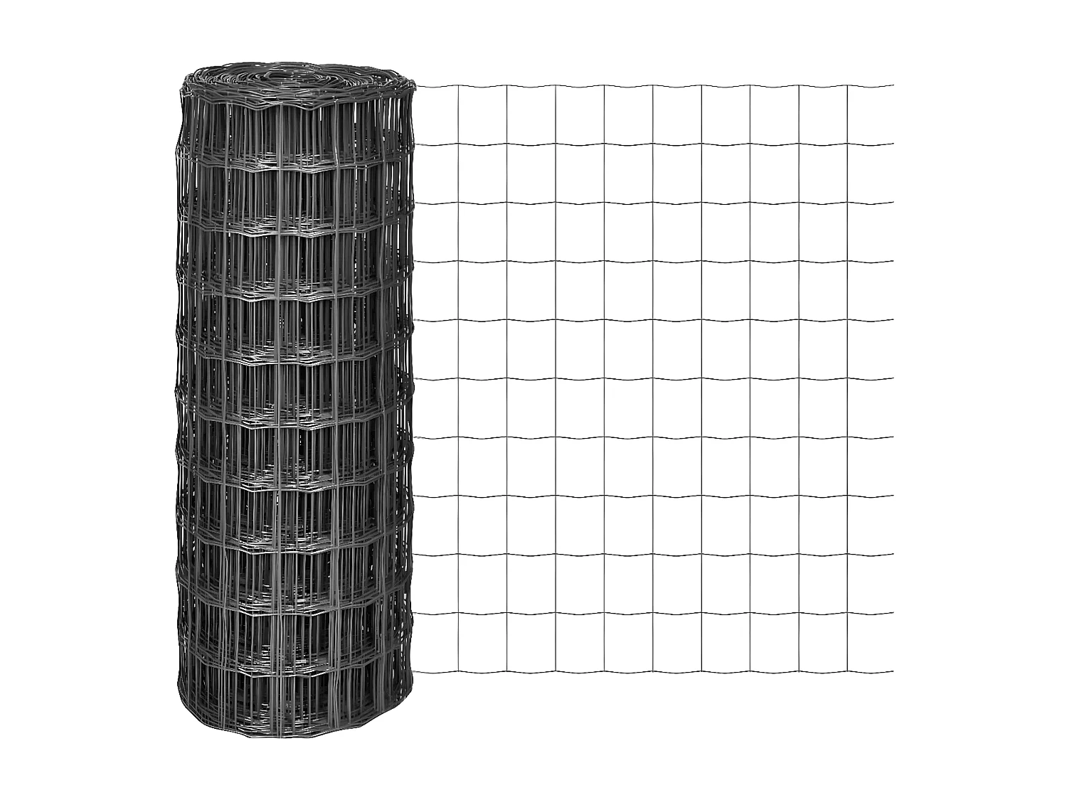 Clôture euro Acier 10 x 1 m Gris 2