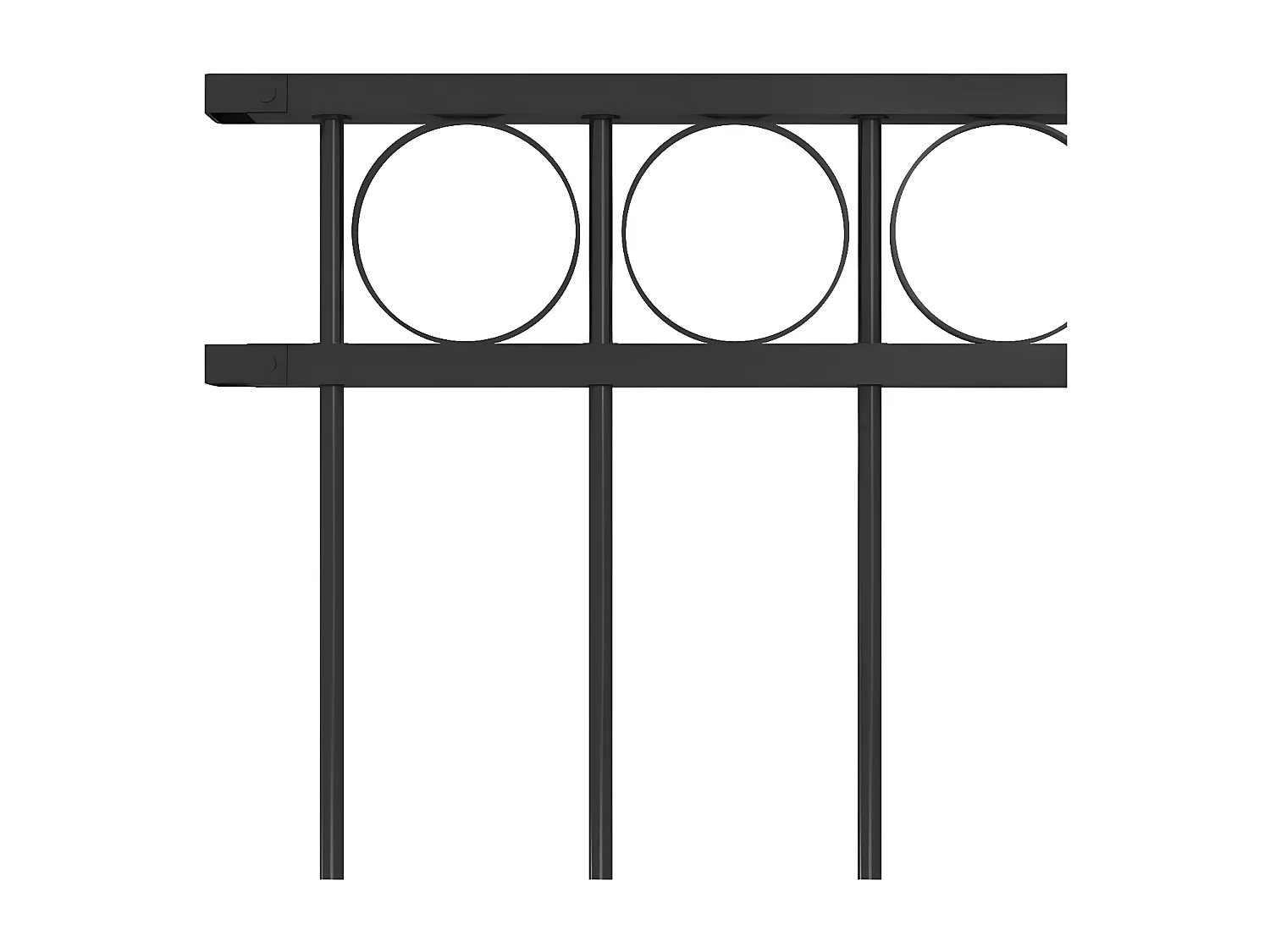 Panneau de clôture Acier 1,7x1 m Noir