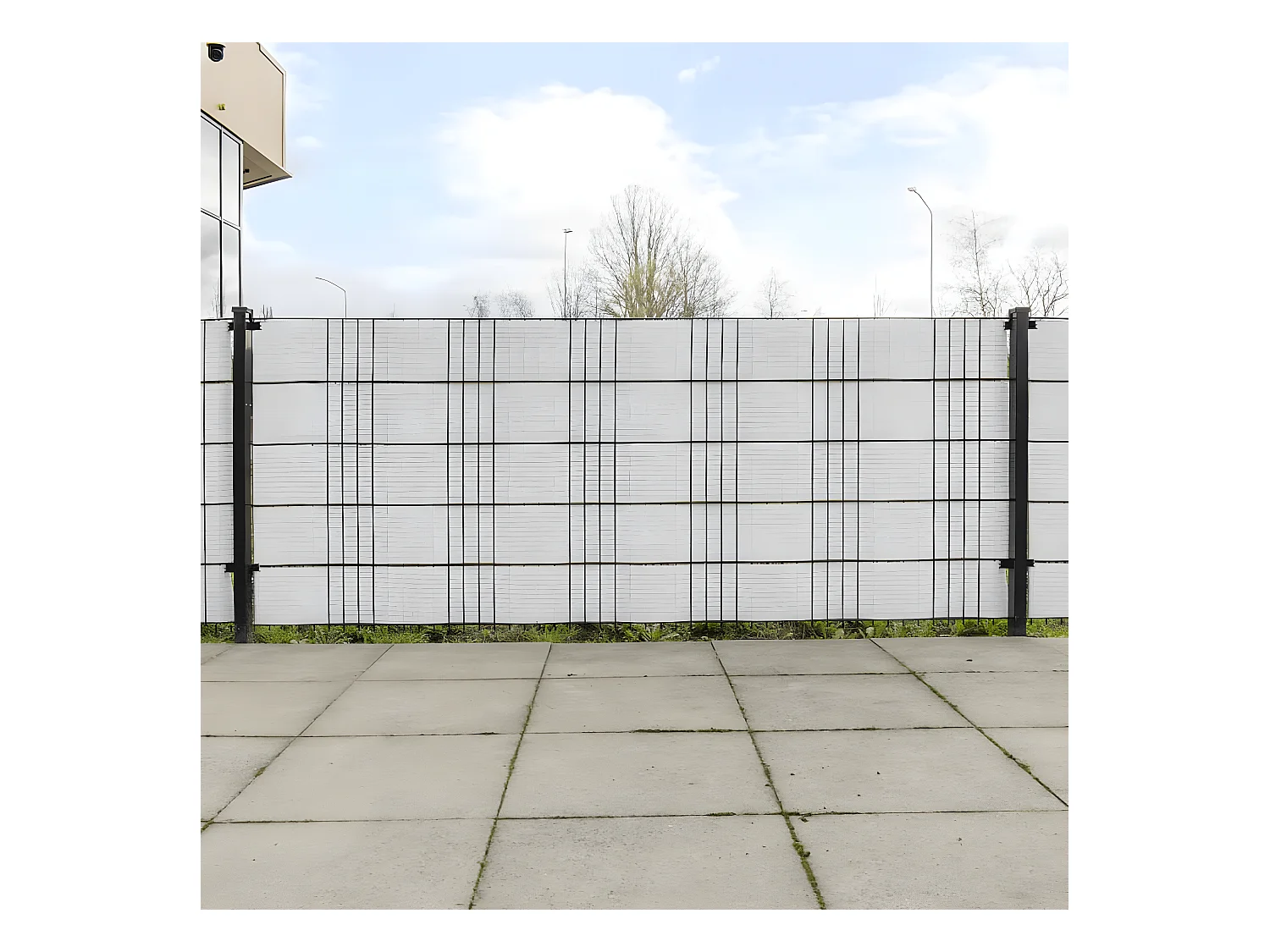 Paravents de balcon 10 pcs blanc 255x19 résine tressée