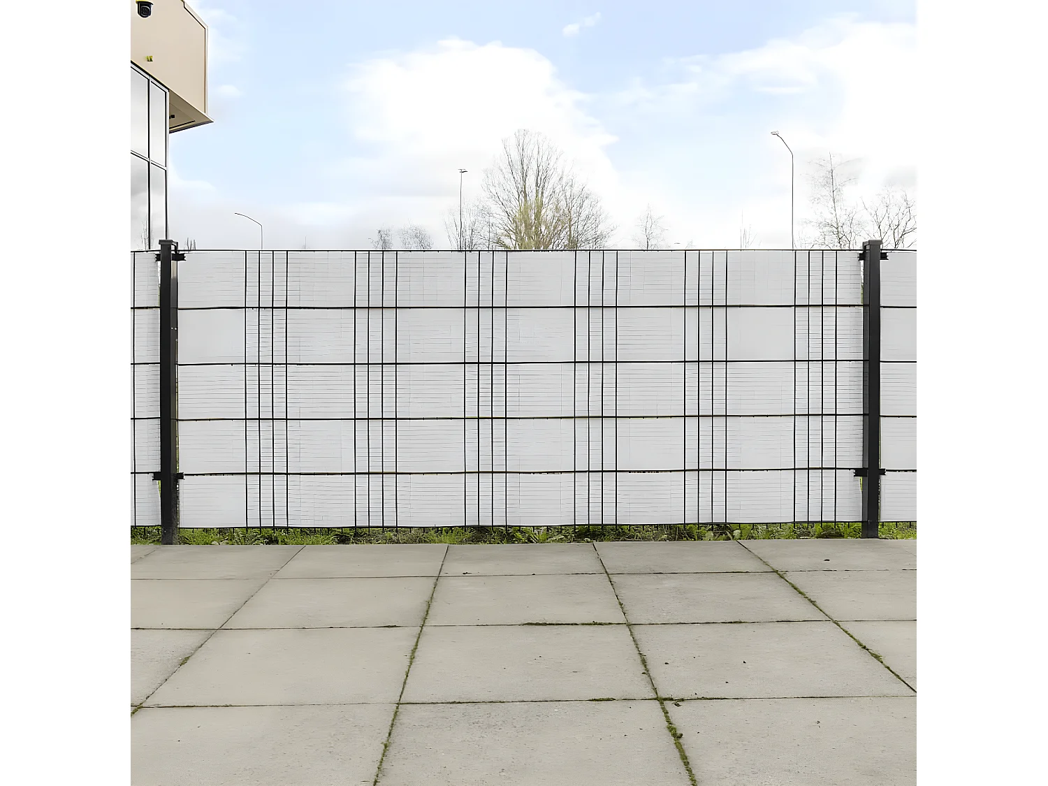 Paravents de balcon 10 pcs blanc 255x19 résine tressée