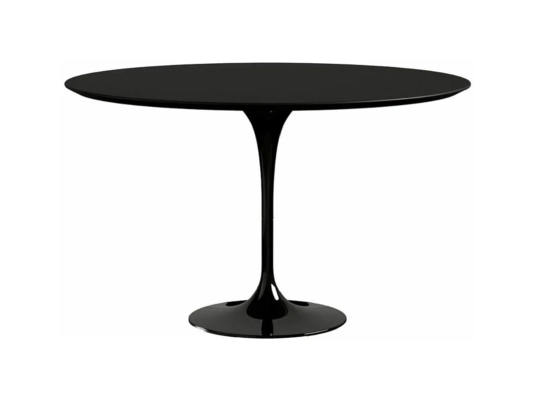 Mesa tulipán redonda 140 cm blanco mate-Color de la bandeja Blanco mate-Diámetro 140 cm-Color de los pies Blanco brillante