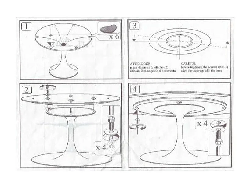 Table tulipe ronde-Plateau Blanc mat-Diamètre 150 cm-Piètement Blanc mat