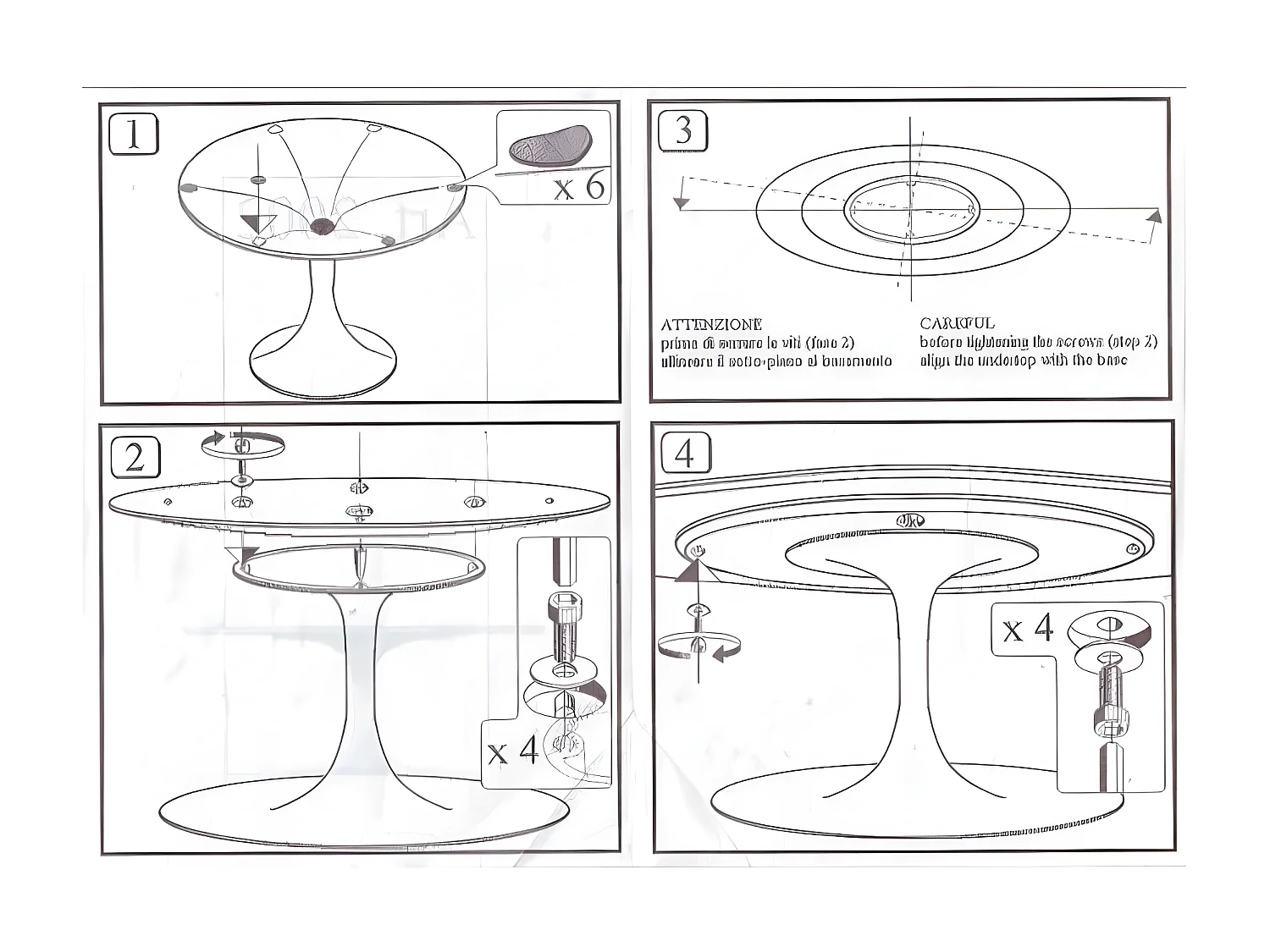 Table tulipe ronde-Plateau Noir mat-Diamètre 130 cm-Piètement Noir mat