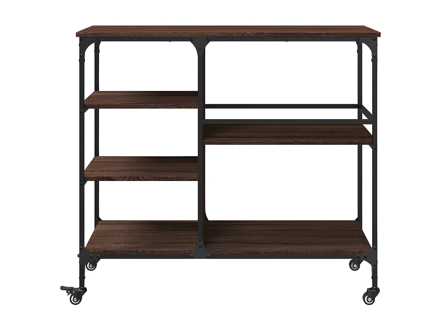 Chariot de cuisine chêne marron 100x45x89,5 bois d'ingénierie