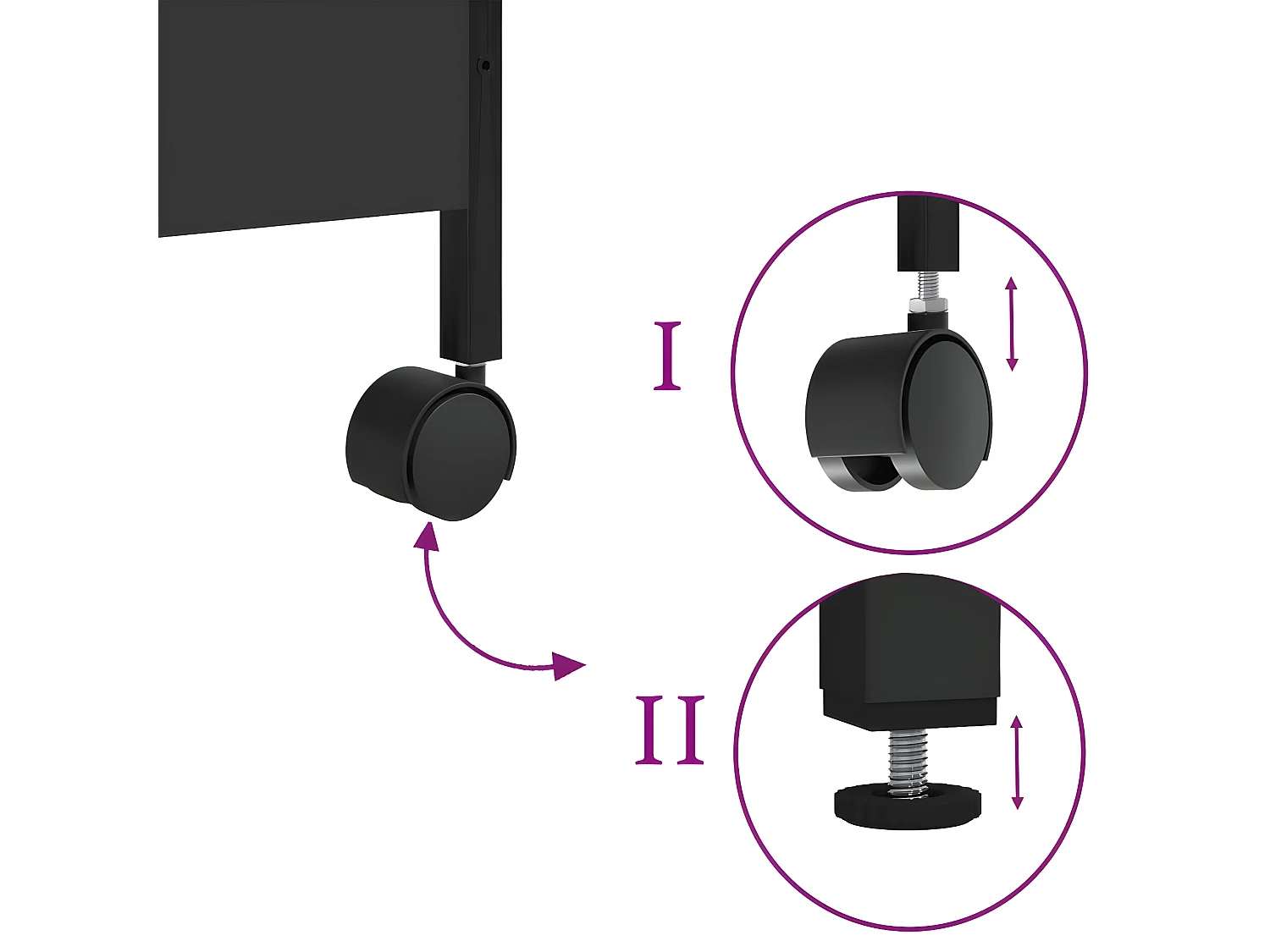 Chariot de cuisine chêne fumé 45x35x89,5 bois d'ingénierie