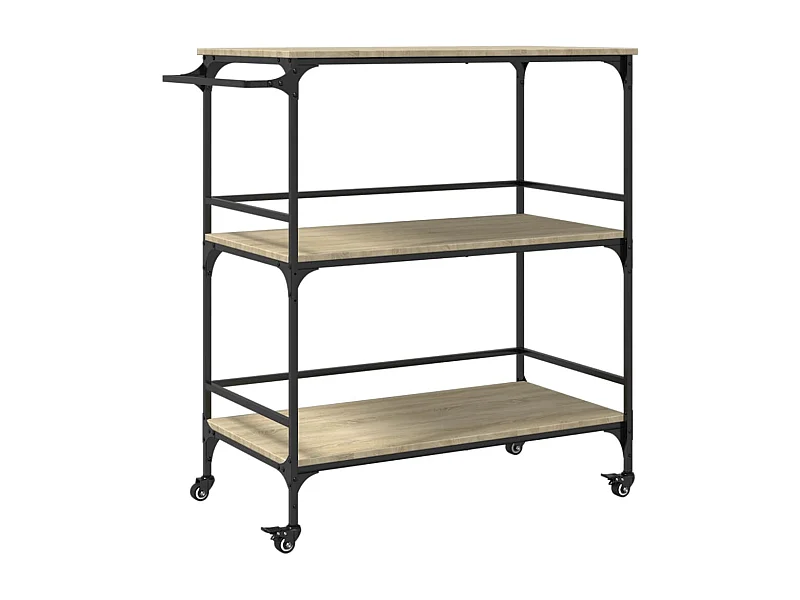 Chariot cuisine chêne sonoma 100,5x50x105 bois d'ingénierie