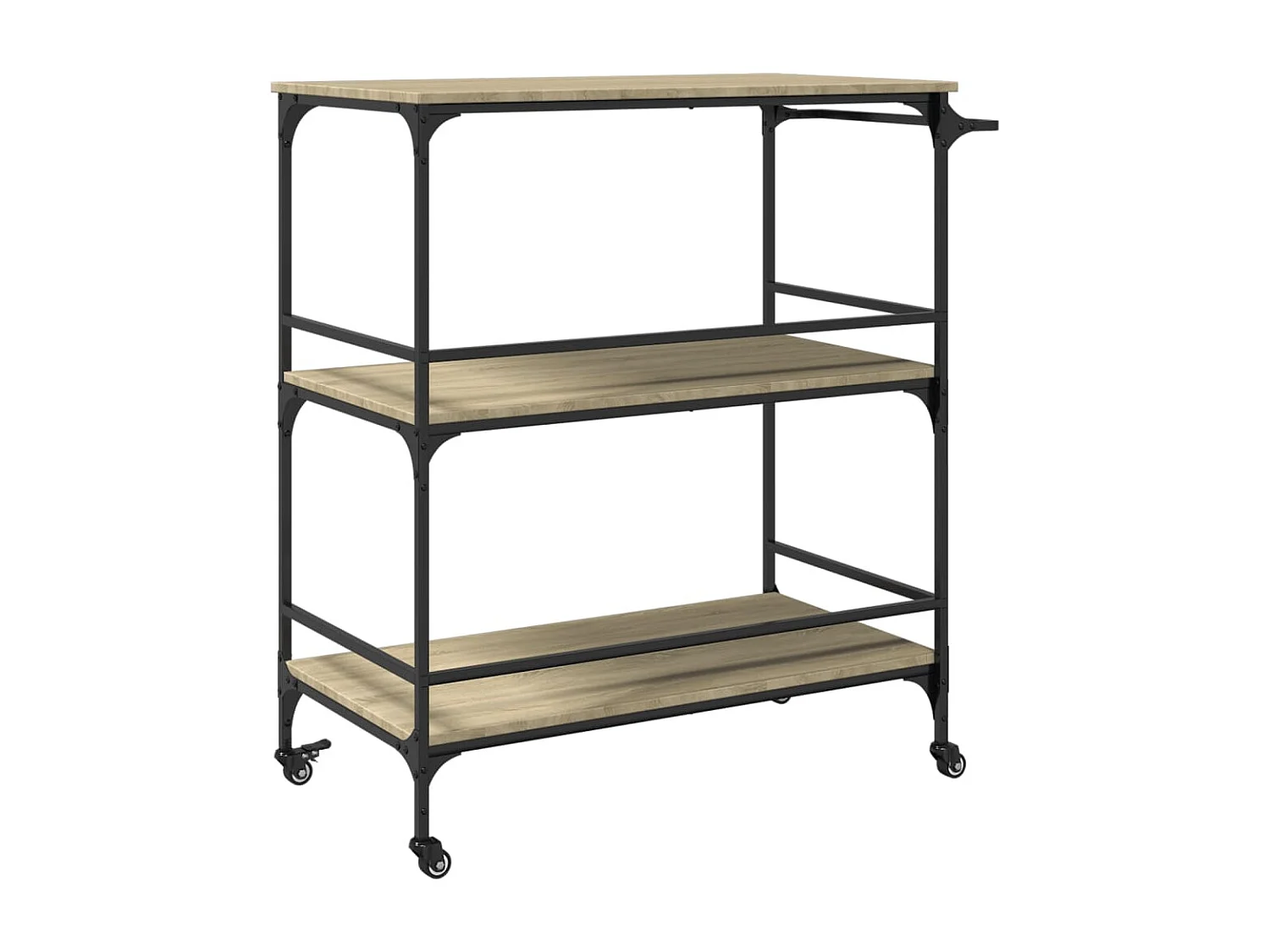 Chariot cuisine chêne sonoma 100,5x50x105 bois d'ingénierie