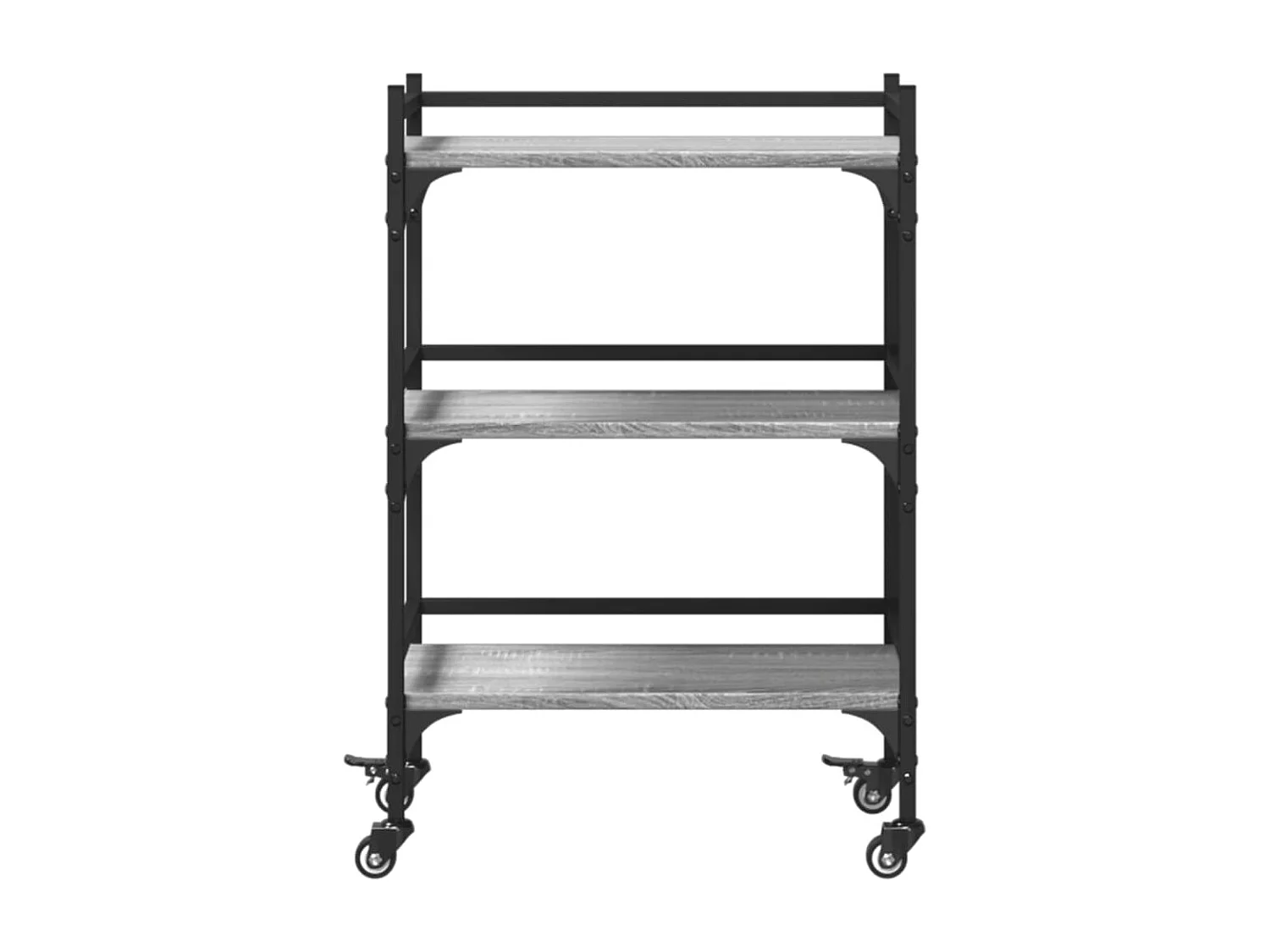 Chariot de cuisine sonoma gris 50x35x75,5 bois d'ingénierie