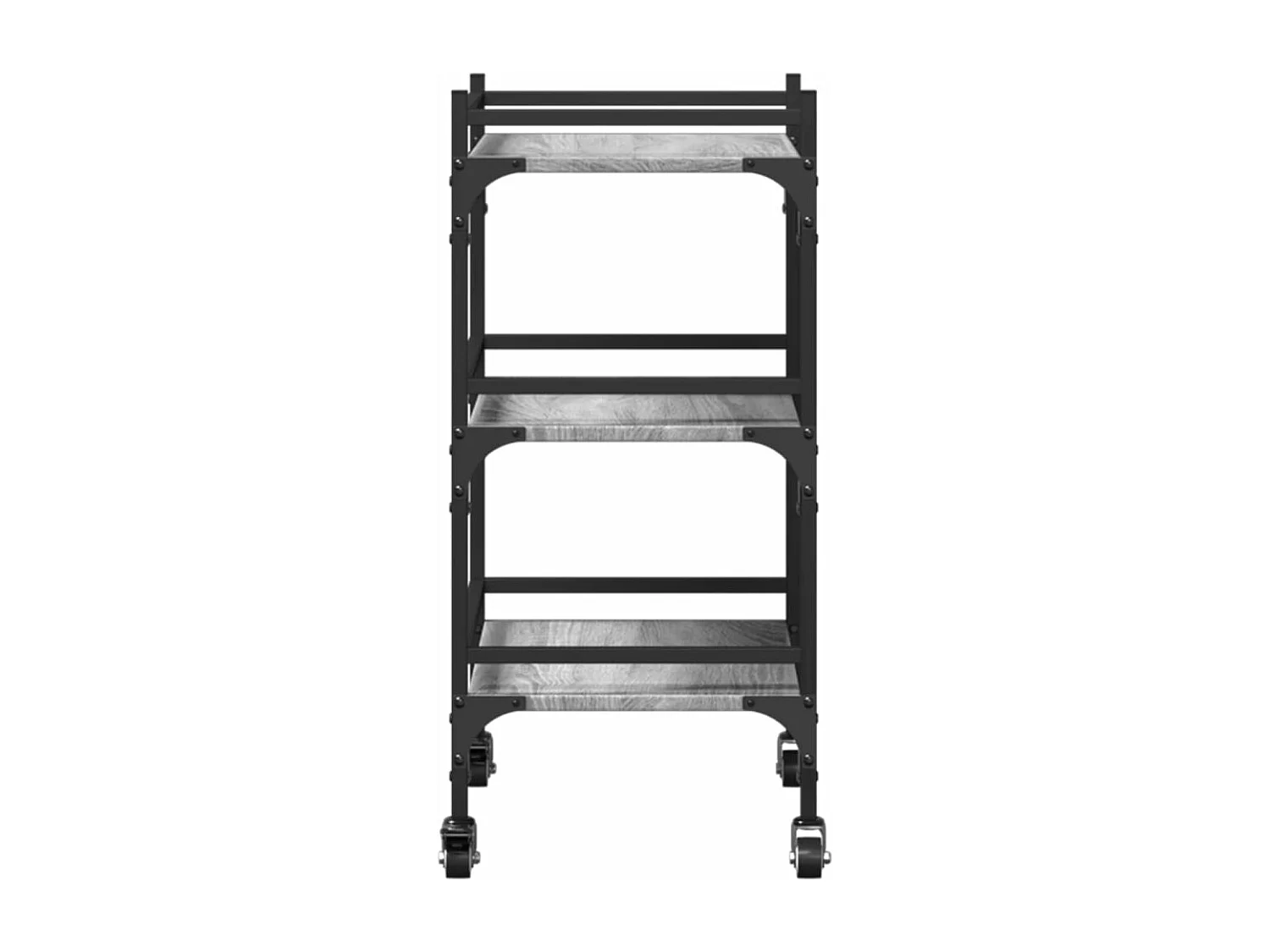 Chariot de cuisine sonoma gris 50x35x75,5 bois d'ingénierie