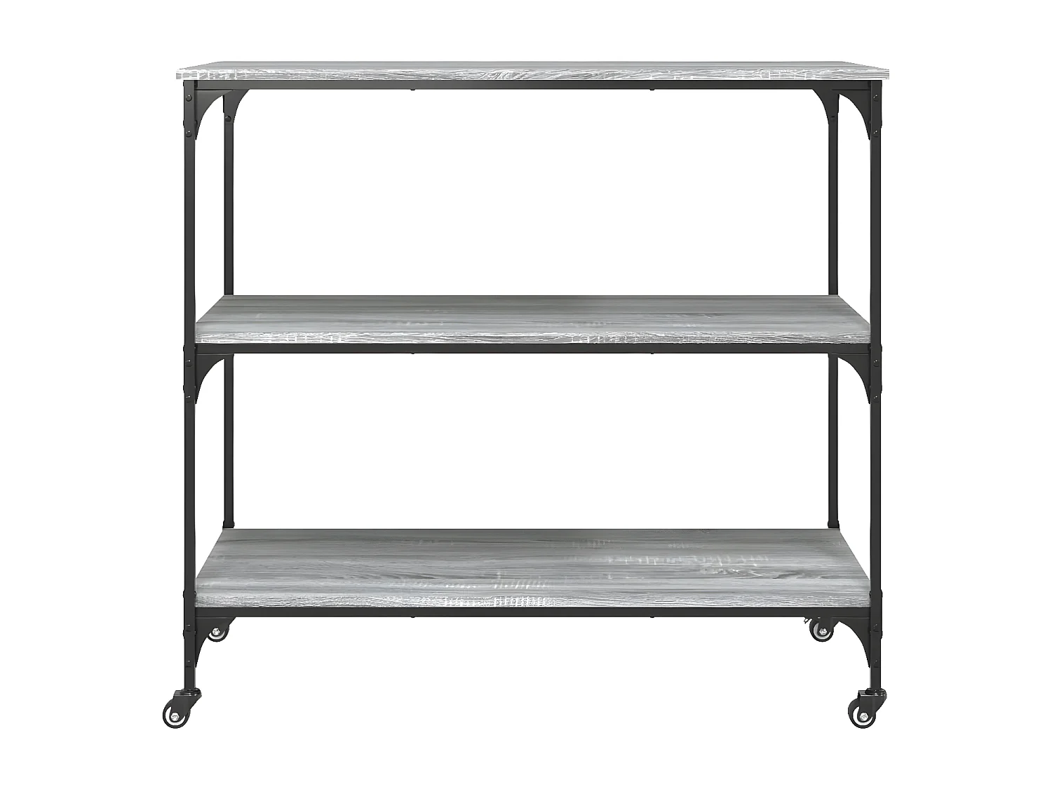 Chariot de cuisine sonoma gris 102x50x95 bois d'ingénierie