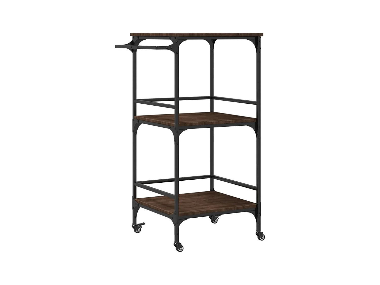 Chariot de cuisine chêne marron 60,5x50x105 bois d'ingénierie