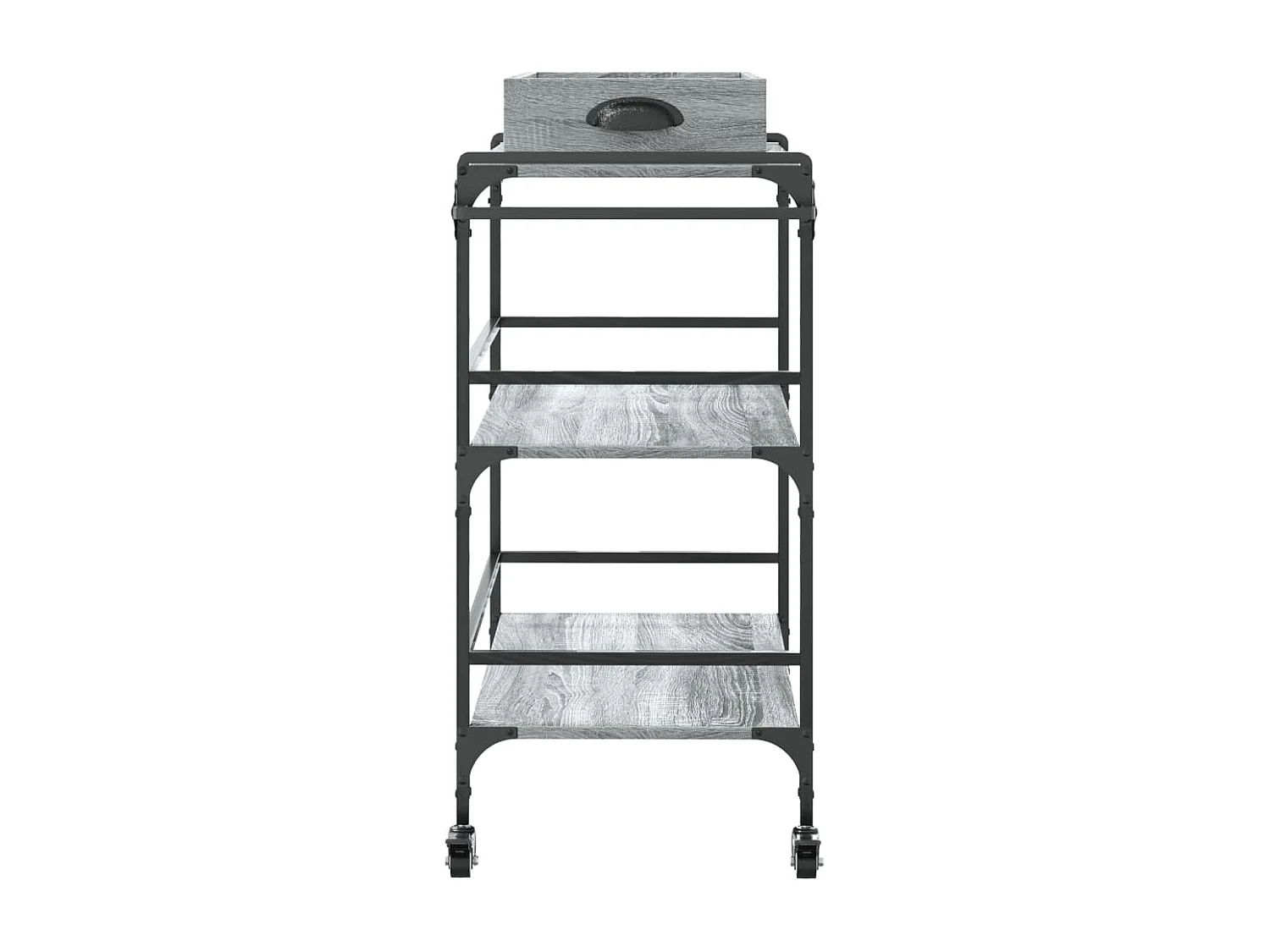 Chariot de cuisine sonoma gris 81,5x41x92,5 bois d'ingénierie