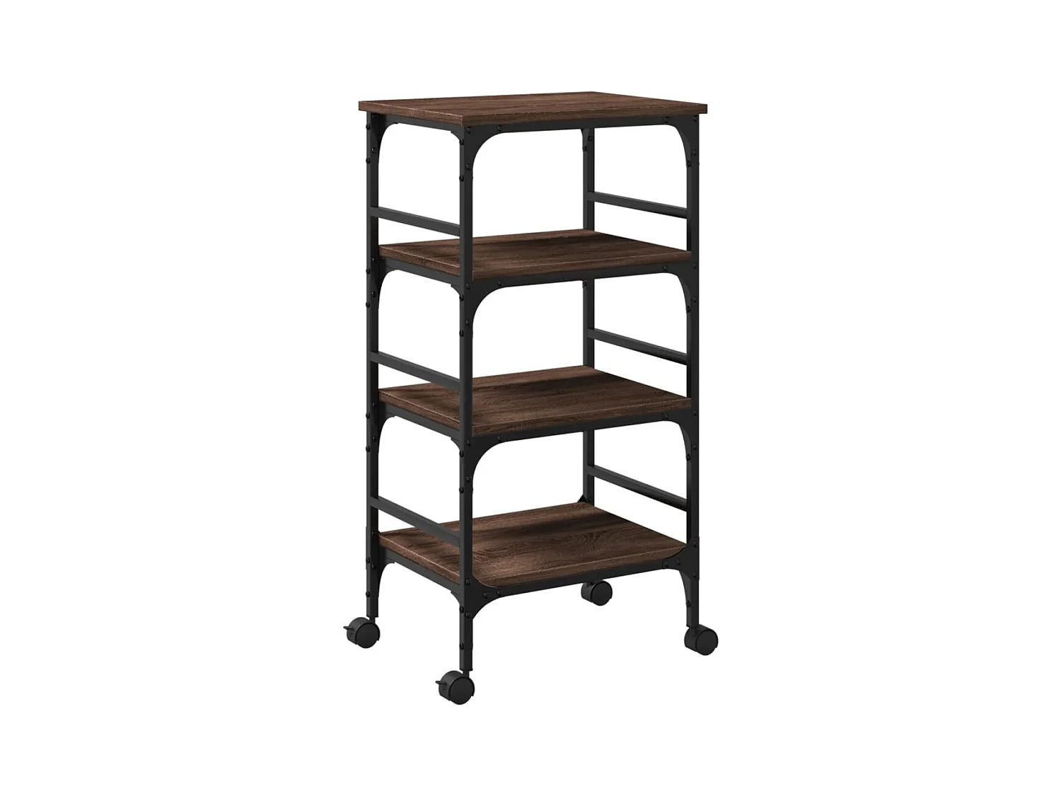 Chariot de cuisine chêne marron 45x35x89,5 bois d'ingénierie