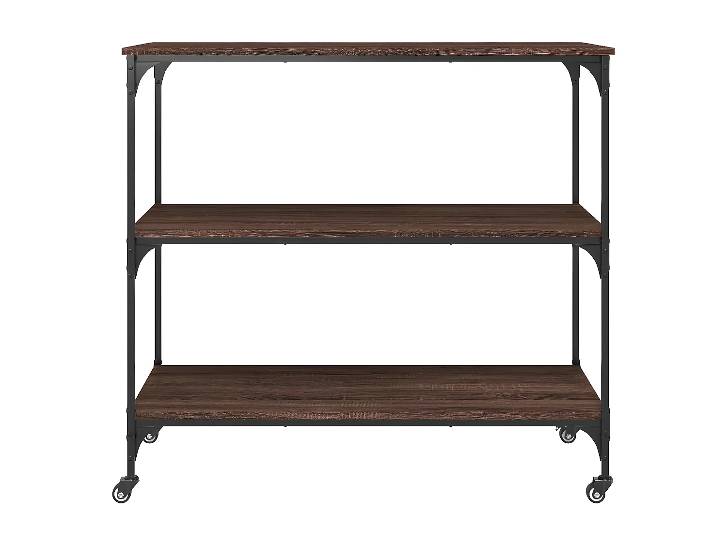 Chariot de cuisine chêne marron 102x50x95 bois d'ingénierie