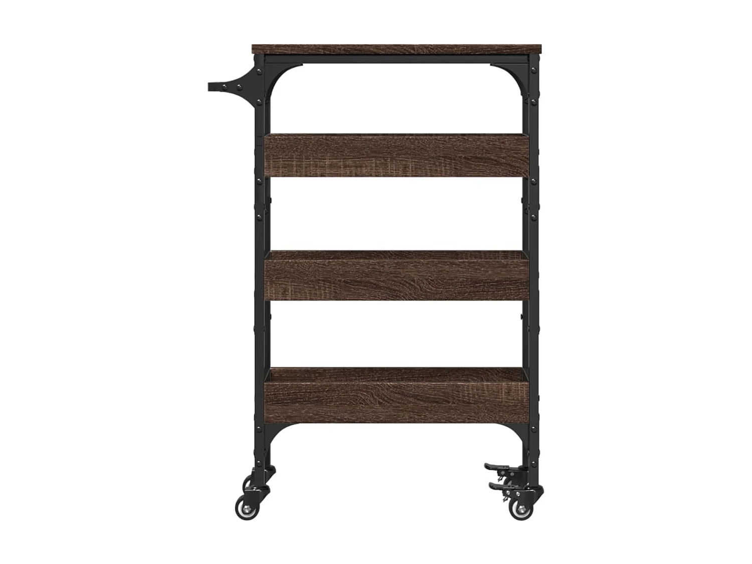 Chariot de cuisine chêne marron 53x20x76 bois d'ingénierie