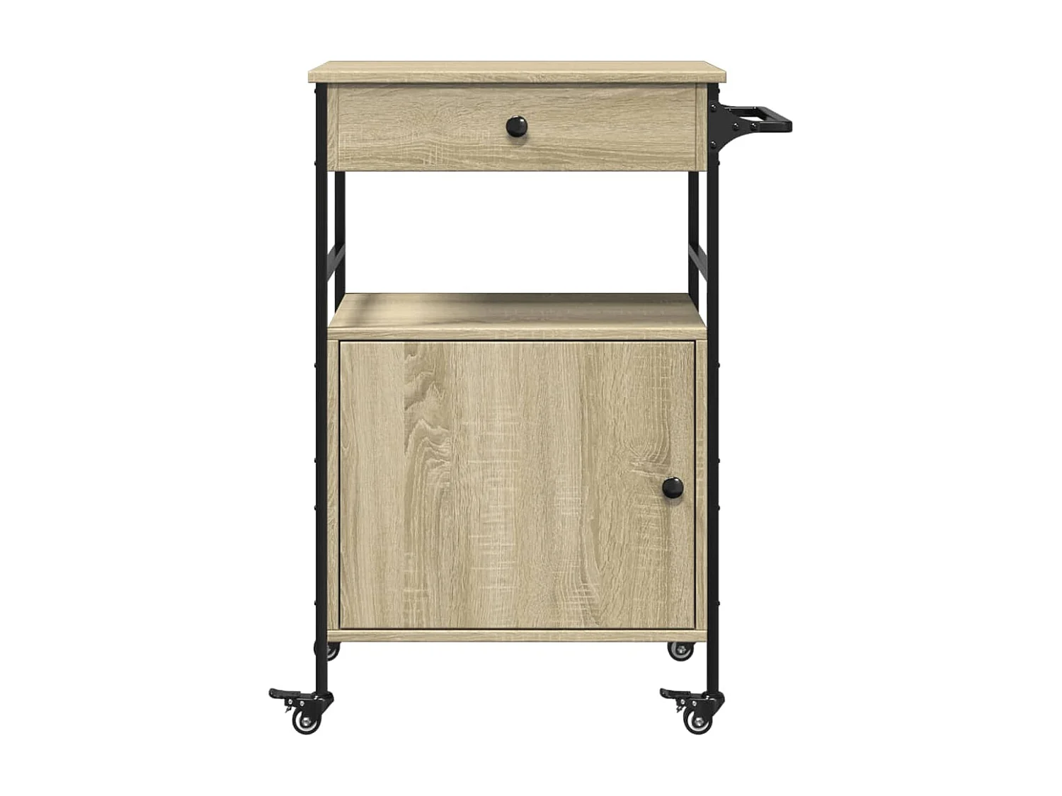 Chariot de cuisine chêne sonoma 56x43x89,5 bois d'ingénierie
