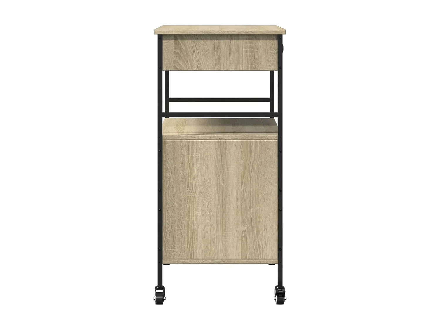 Chariot de cuisine chêne sonoma 56x43x89,5 bois d'ingénierie