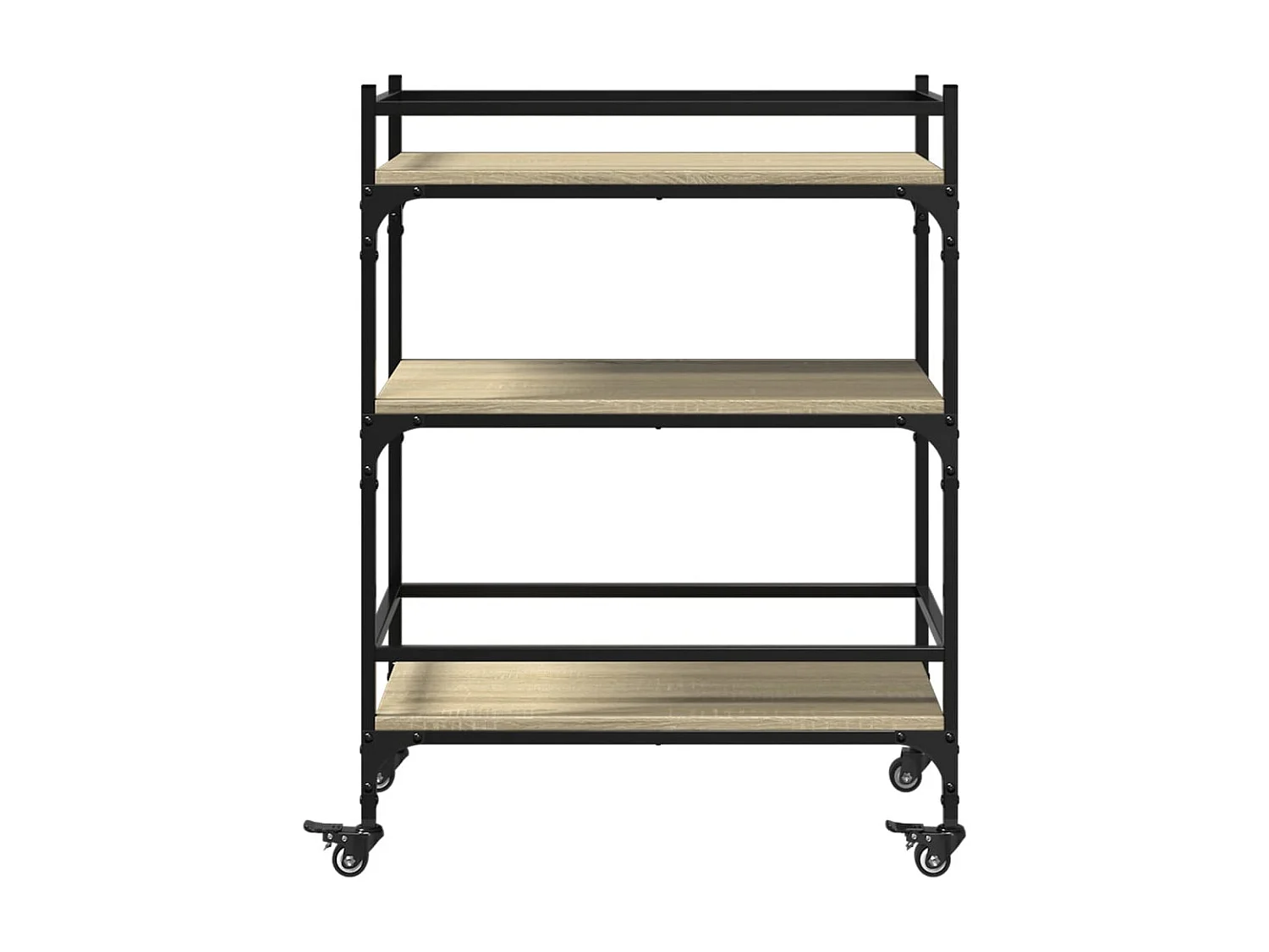 Chariot de cuisine chêne sonoma 65x40x86,5 bois d'ingénierie