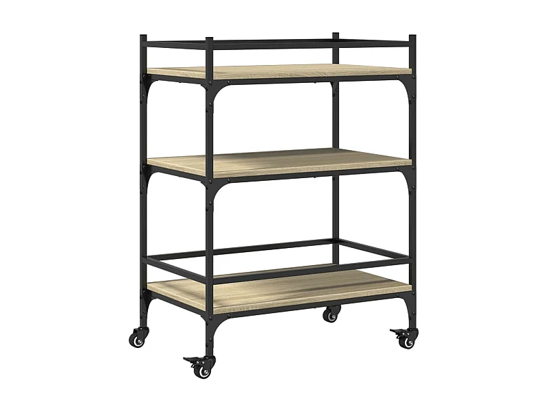 Chariot de cuisine chêne sonoma 65x40x86,5 bois d'ingénierie