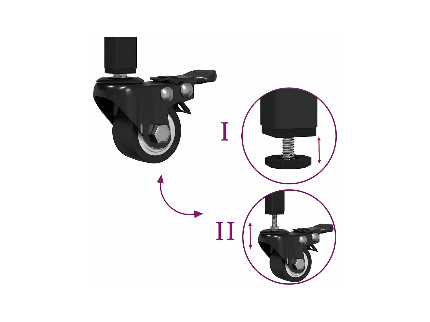 Chariot de cuisine chêne marron 60x41x80,5 bois d'ingénierie